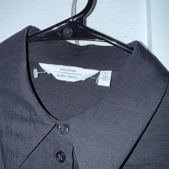 & Other Stories Elegant Black Wrap Dress - Picture 3 of 6